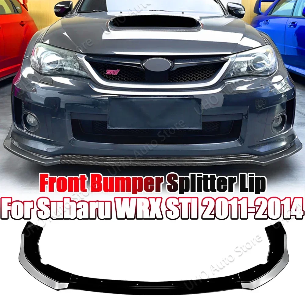 Car Front Bumper Spoiler Diffuser Splitter Lip Body Kit For Subaru WRX STI 2011 2012 2013 2014 Front Bumper Blade Tuning ABS