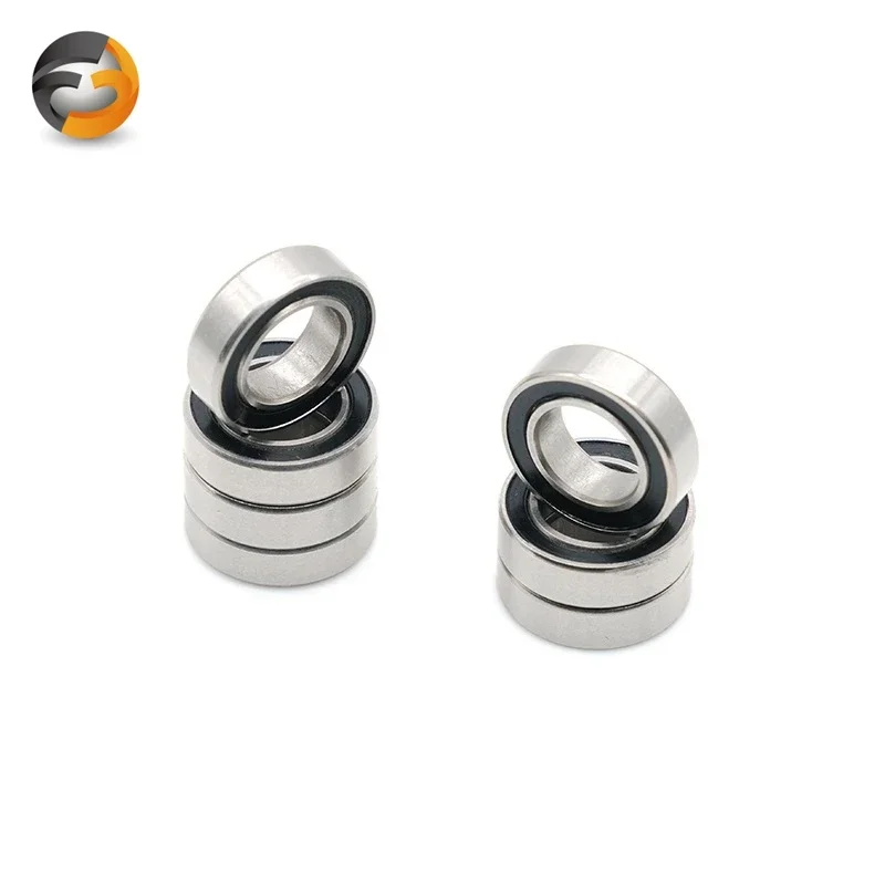 

4Pcs 63800 2RS Double Row Bearing 10*19*7 mm Bicycle Frame Pivot Bearing 3800 2RS Ball Bearing