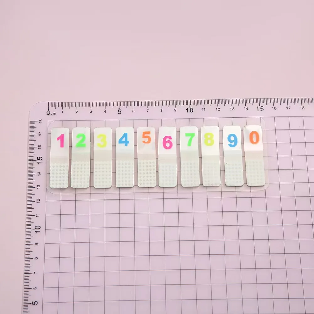 Picture 6: Colorful Letter Number Sticky Index Tabs, Clear Self-Adhesive Page Markers, Cute Sticky Notes for Book Classification & Study