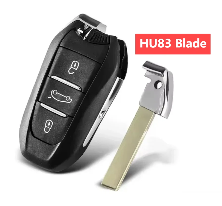 Cangkang Pengganti Kunci Mobil Remote Control Otomatis Baru 2025, 3 Tombol, Cocok Untuk Peugeot Citr-oen HU83/VA2