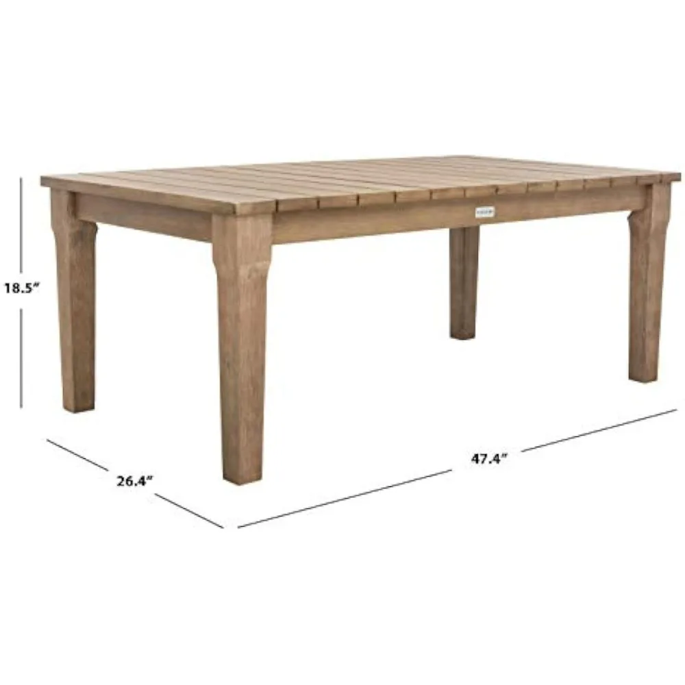 Luxury Outdoor Martinique Natural Wood Coffee Table Couture Patio