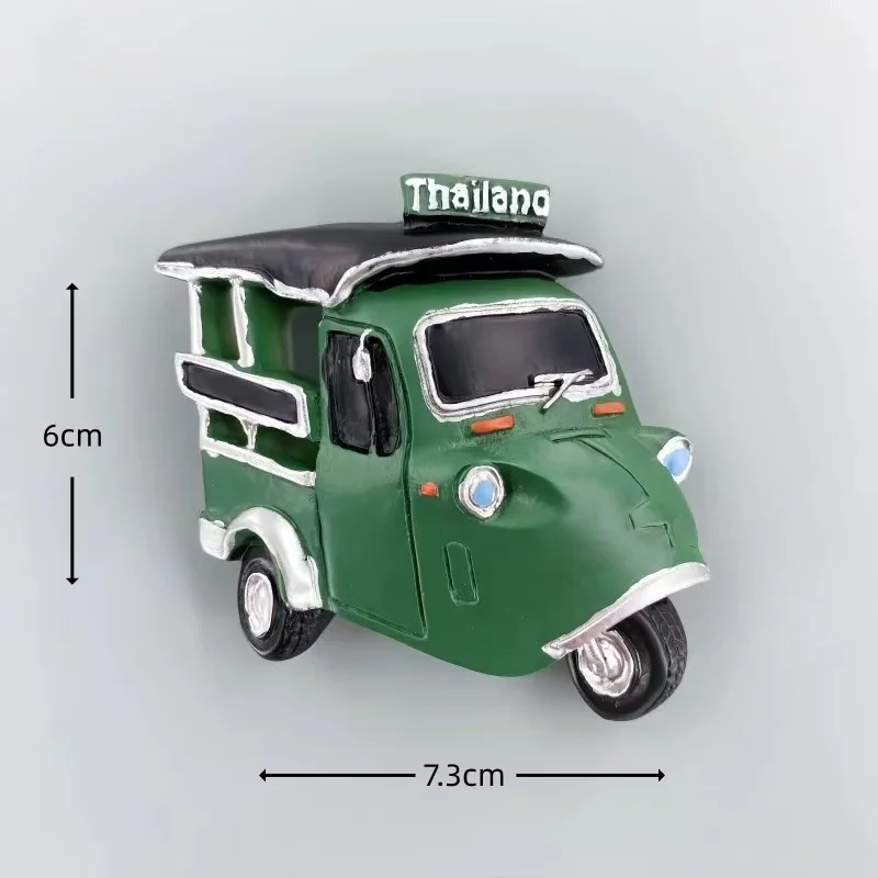 تايلاند، بانكوك، فوكيت، كوه ساموي، تشيانغ ماي، سياحة دراجة ثلاثية العجلات مميزة، ديكورات تذكارية، ملصقات رسائل، تبريد #1