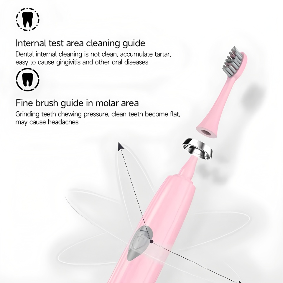  2026Electric Toothbrush Adult Automatic Couples Set, Suitable For Home Or Travel Use, Random Brush Head Colors 