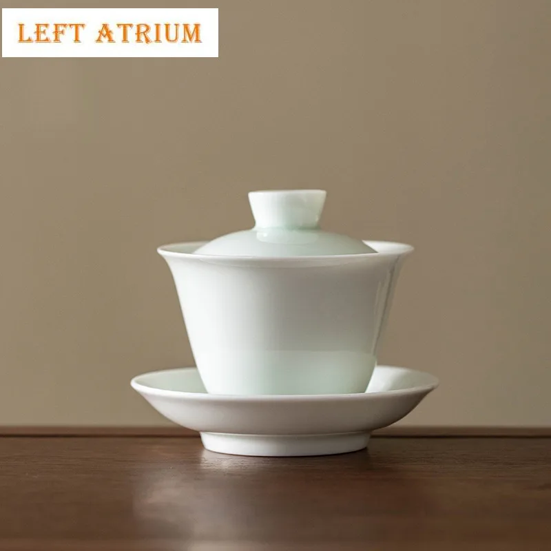 

115 мл туманный синий Гайвань ручной работы чайная варенья бытовая чайная миска с крышкой комплект крышка для заваривания чая миска посуда коллекция принадлежностей