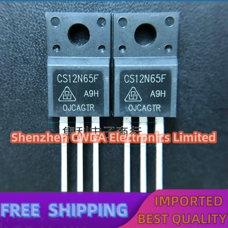 10PCS-20PCS  CS12N65F 12N65 TO-220F 12A 650V MOS  In Stock 