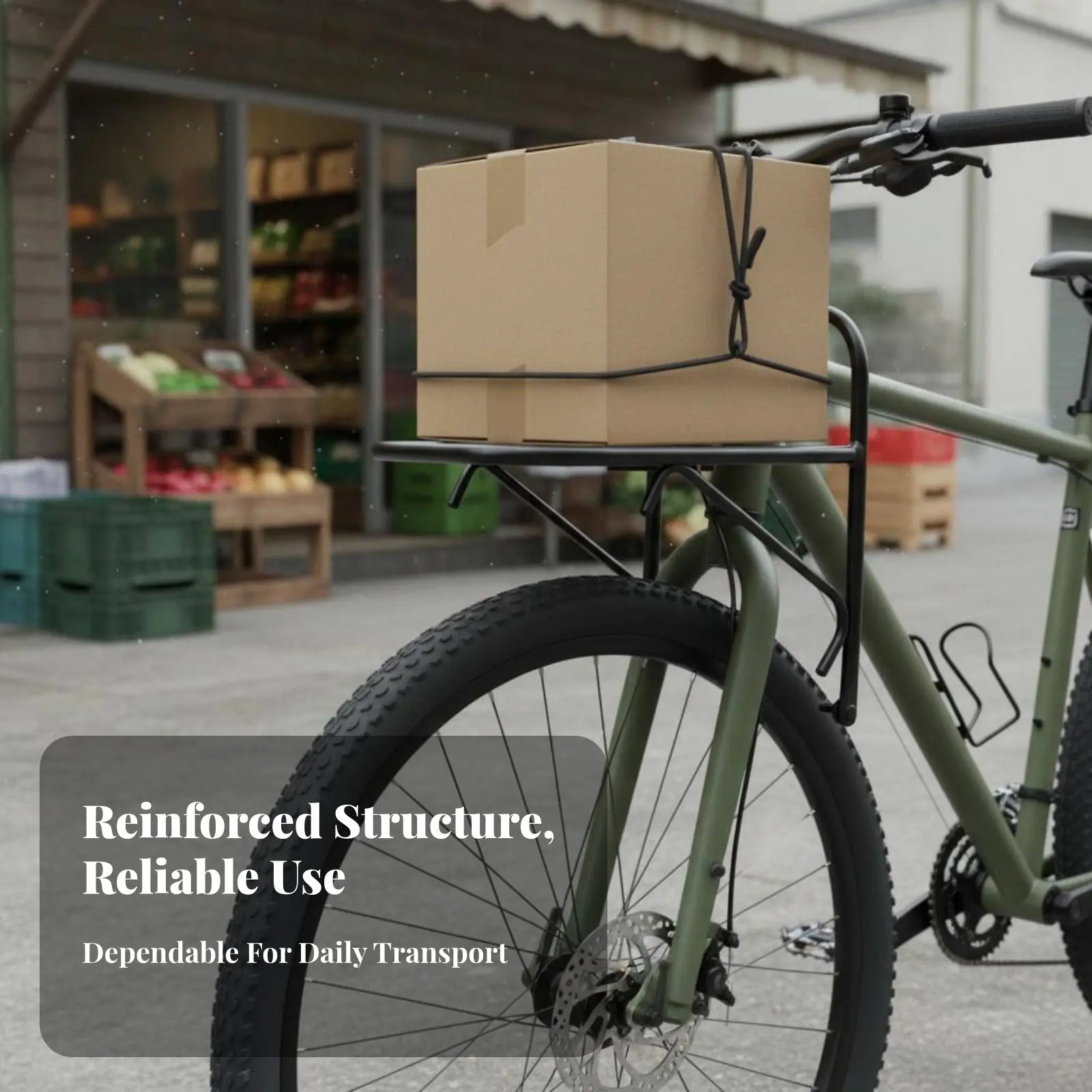 

Передний багажник для велосипеда из алюминиевого сплава, прочная велосипедная стойка для багажа, крепление для туристических сумок