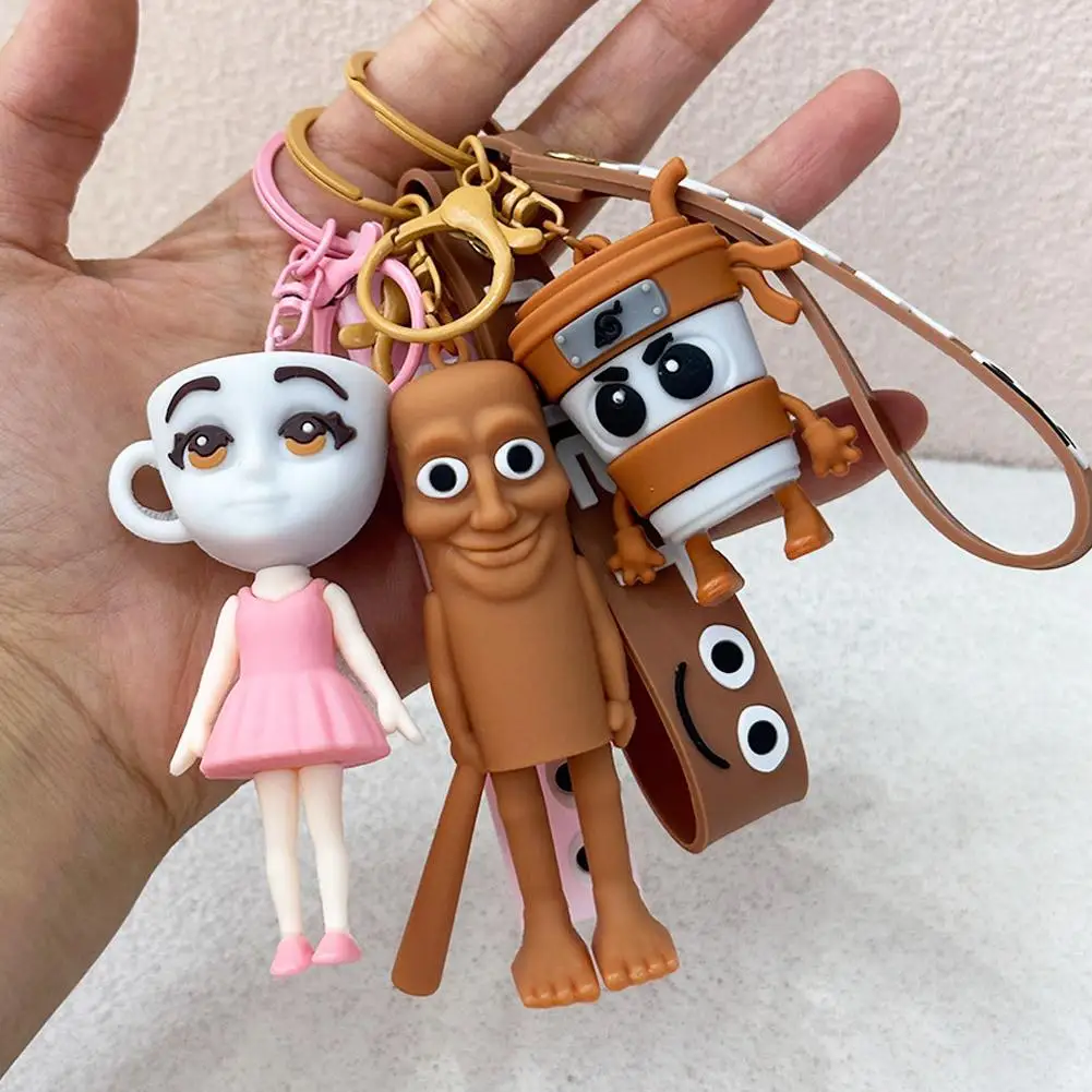 

Popular New Product Wooden Stick Human Pendant Shanhaijing Decorative Keychain Funny Abstract Handmade Blind Box Accessories ﻿