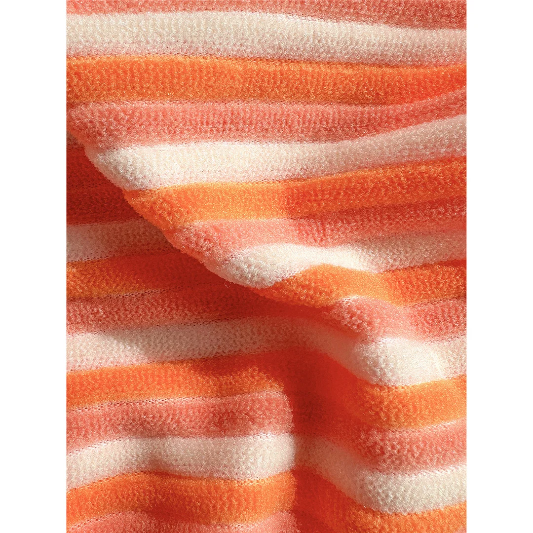 Gestreifter Tankini mit V-Ausschnitt, Damen-Bikini, zweiteiliger Badeanzug, gepolsterter Badeanzug, Badebekleidung, V8385 – Detail 7