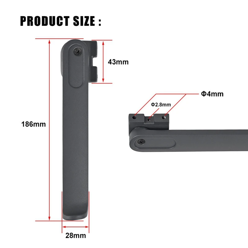 2 pçs e-scooter kickstand pé suporte para xiaomi 4 ultra scooter elétrico suporte de estacionamento lateral acessórios de substituição