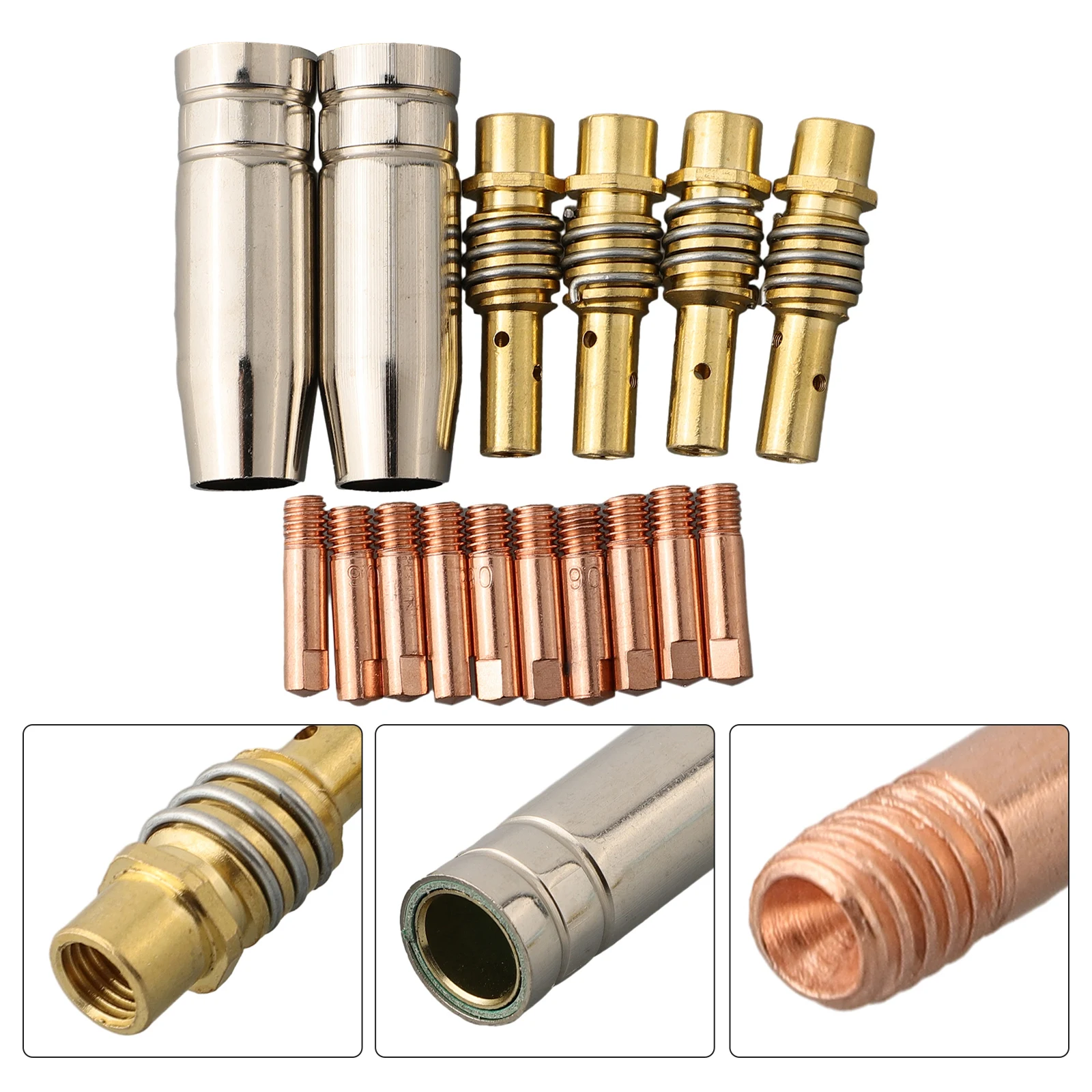 MB15 15AK MIG Welding Contact Tip 0.8/1.0/1.2mmProtective Nozzle Nozzle Holder For Rilon Riland Jasic Welding Supplies