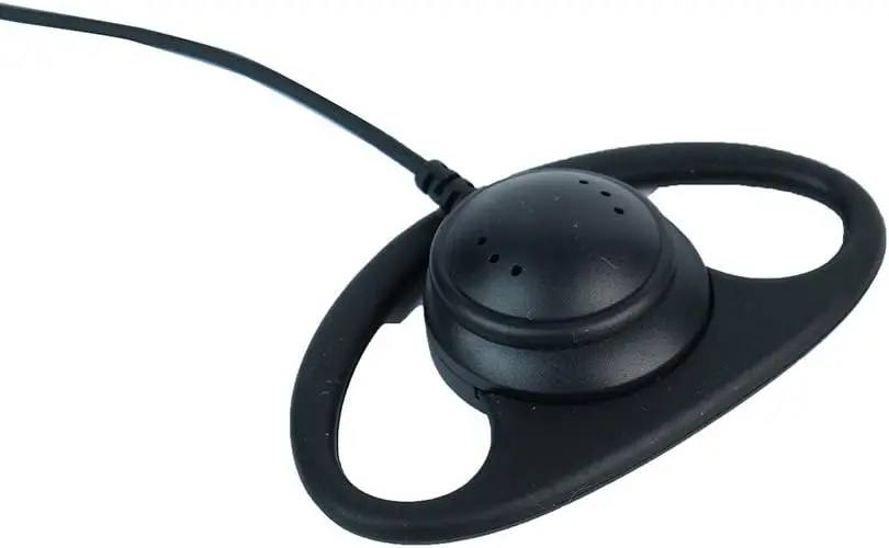 Ear Pieces for Motorola Radios, 2 Pin D Shape Police Earpiece Headset with Mic Ptt for Motorola Cls1110 Cp200d Cp200