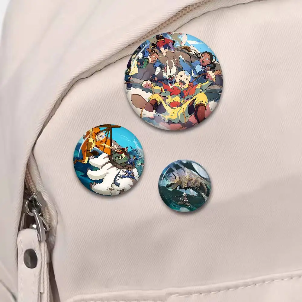 A-Avatar The Last Airbender Anime Button Pin Handmade Brooch For Clothes Cartoon Badge Backpack Decoration Jewelry Accessories