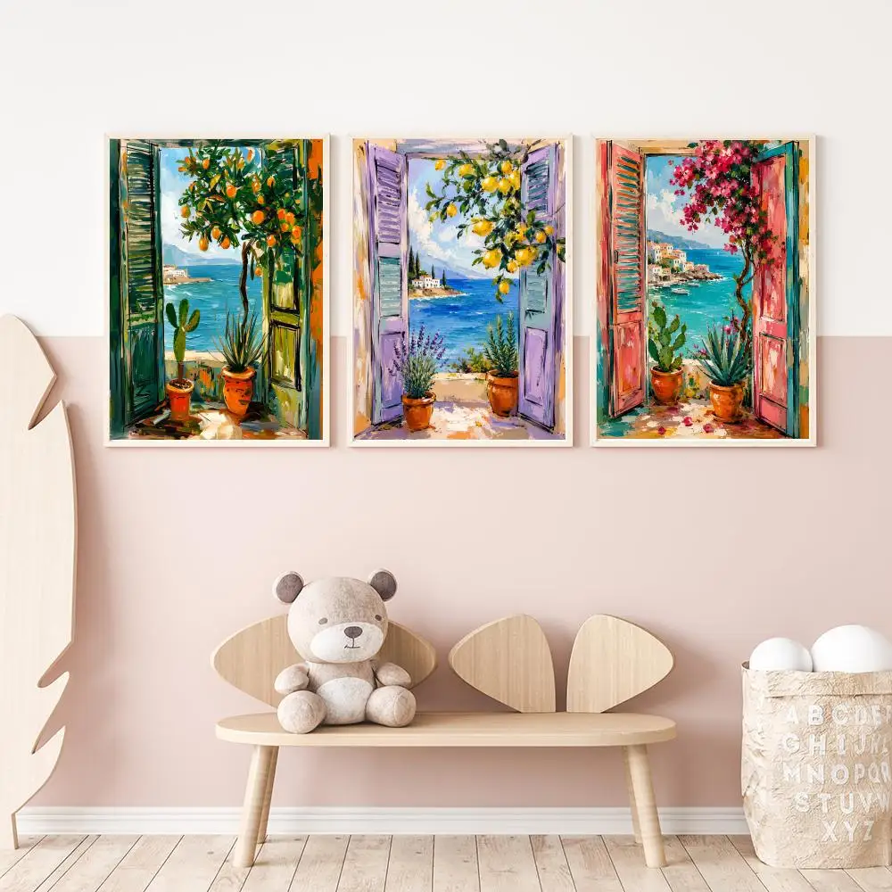 Open door Poster Versatile HD Waterproof Wall Art Self-Adhesive Decor for Any Space Ideal Gift