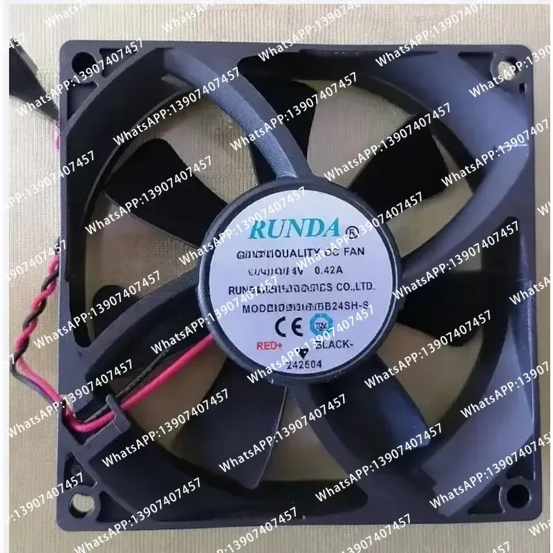 9225B24SH-S DC 24V 0.42A 90x90x25mm 2-Wire Server Cooling Fan