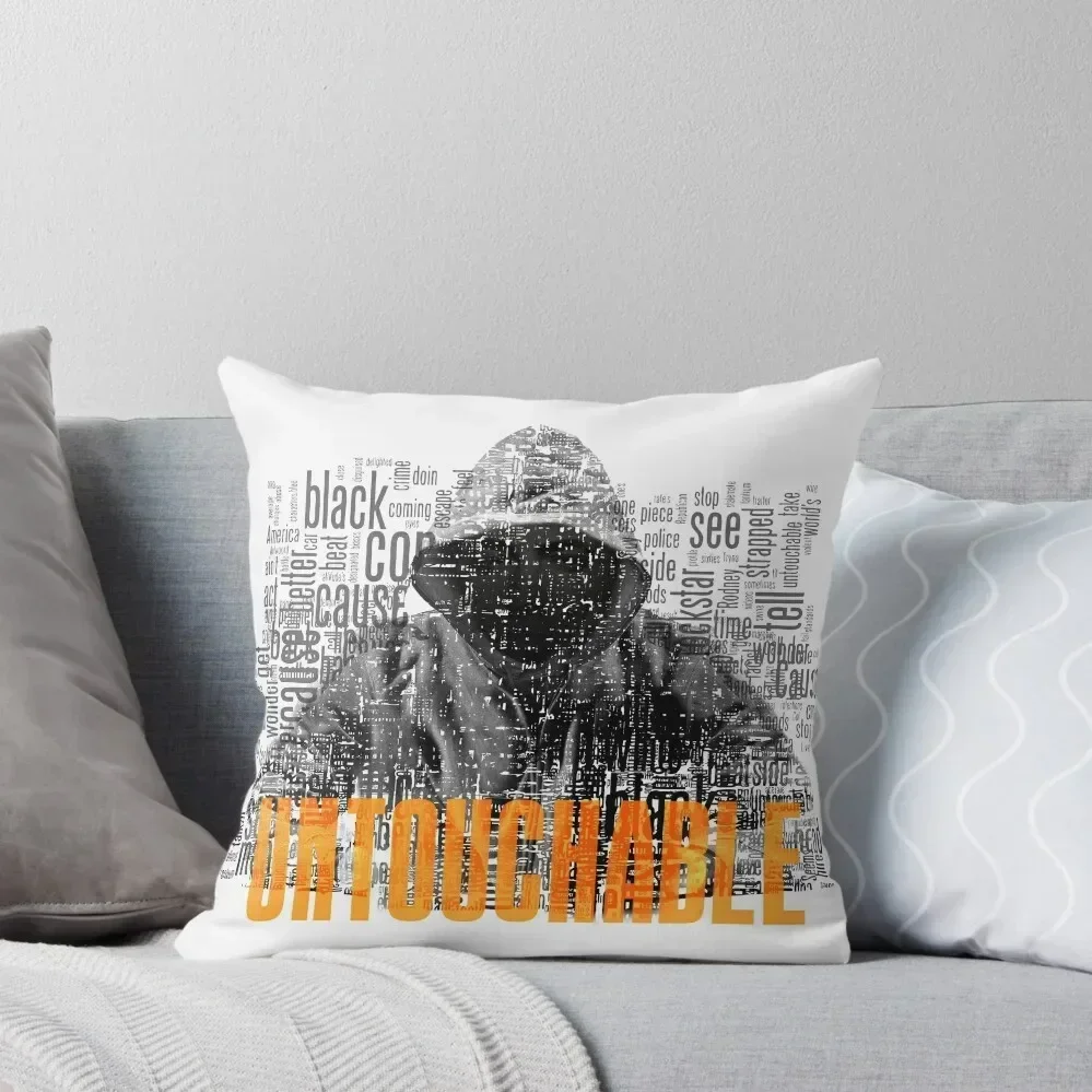 

Untouchable, T-Shirt, Eminem Revival Album, Word Cloud with Grunge American Flag Throw Pillow Pillows Aesthetic pillow