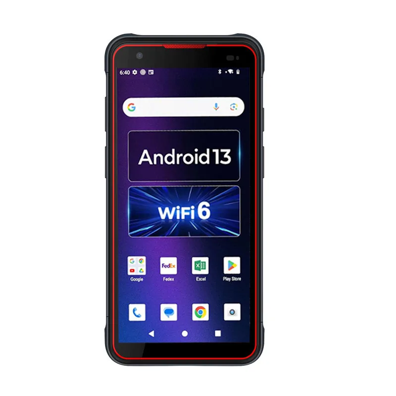 Perangkat PDA Genggam Android 13 Layar 6 inci, Pemindai Tahan Air, Terminal PDA Pembaca Label, Manajer Inventaris Google Store