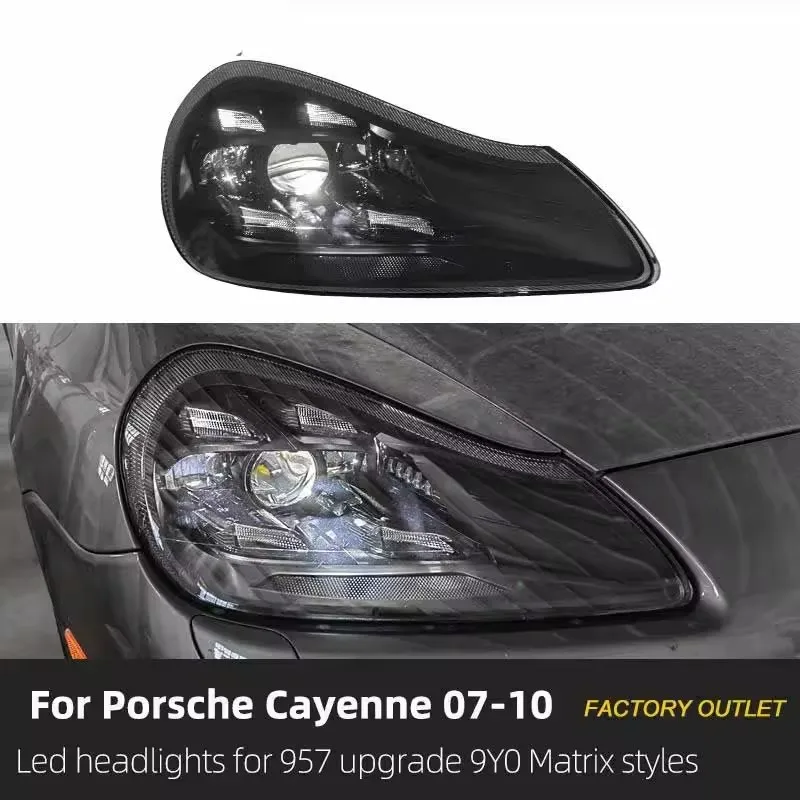 2022 Matrix Style LED Headlights For Porsche Cayenne 957 Led Headlight Upgrade Led Head Lamp Light 2007 2008 2009 2010