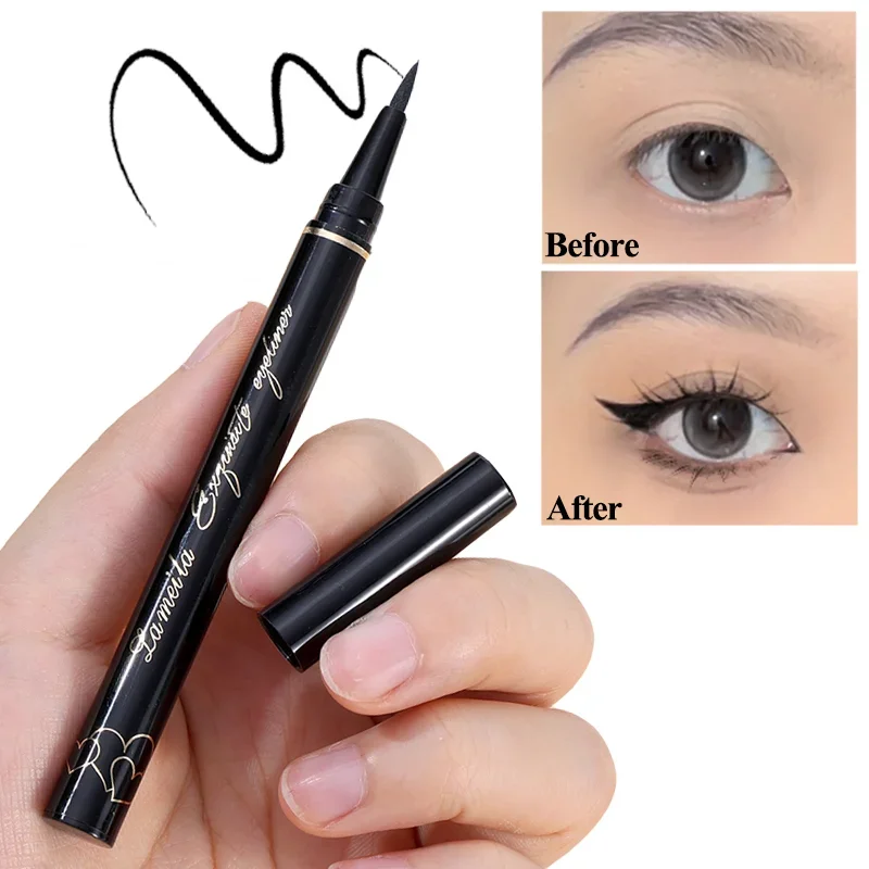 Stylo Eyeliner Liquide Marron Noir Imperméable, Maquillage Longue Durée, Sans Taches, vaccage Rapide, Lisse, Cosmétique pour les Yeux, 256