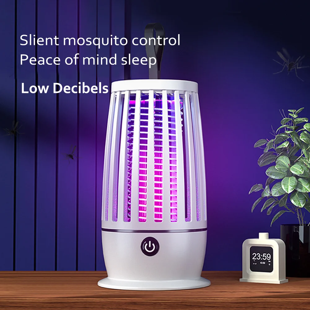 Lámpara antimosquitos electrónica recargable para exteriores, insecticida portátil, silenciosa, eficiente, para el hogar