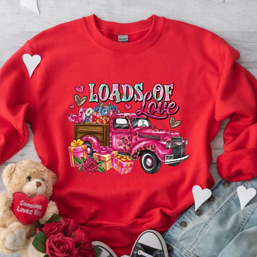 愛の漫画の熱伝達ステッカー、DIY熱伝達ステッカー、愛の花、バレンタインデー、6個