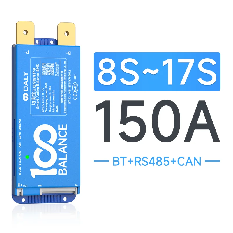 Daly BMS 8-17S 8-24s German US Shipping Smart bms wifi bms Active balance BT 4-8S 200A 100A 150A Lifepo4 Li-ion bms jk lifepo4