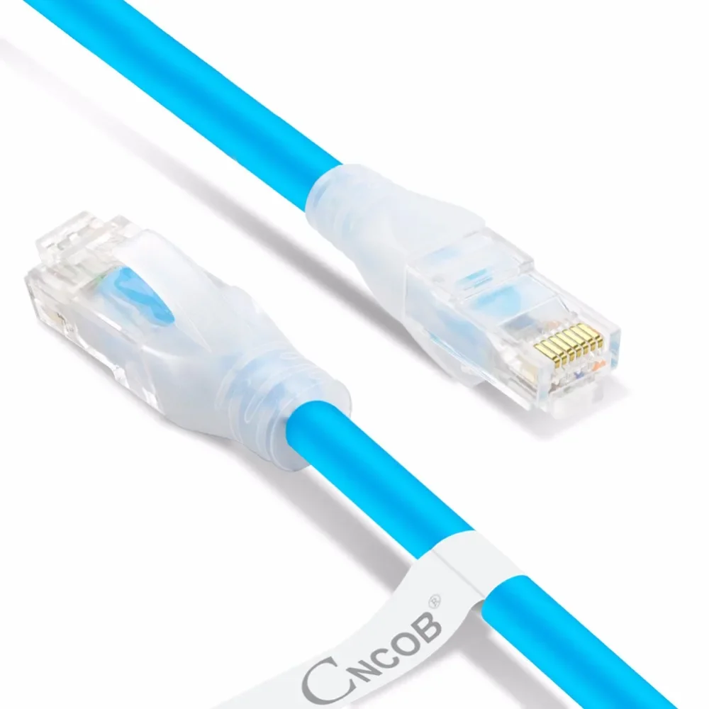 كابل CNCOB cat6 جيجابت - كابل توجيه منزلي عالي السرعة rj45 - وصلة شبكة ذات نطاق عريض للكمبيوتر 8P