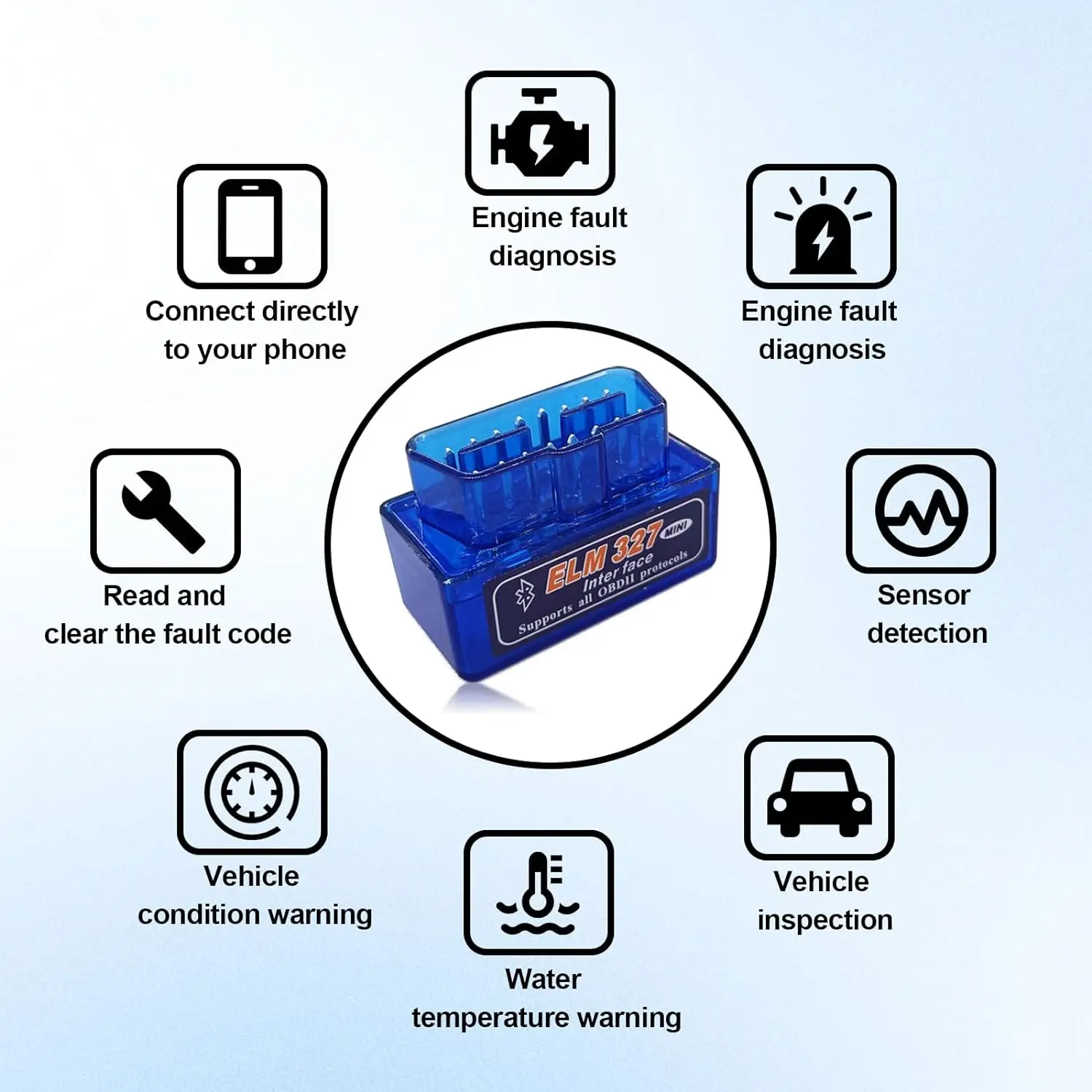 بلوتوث صغير ELM327 V2.1 V1.5 السيارات obd الماسح الضوئي رمز القارئ أداة تشخيص السيارة سوبر ELM 327 لبروتوكولات أندرويد obdii #5