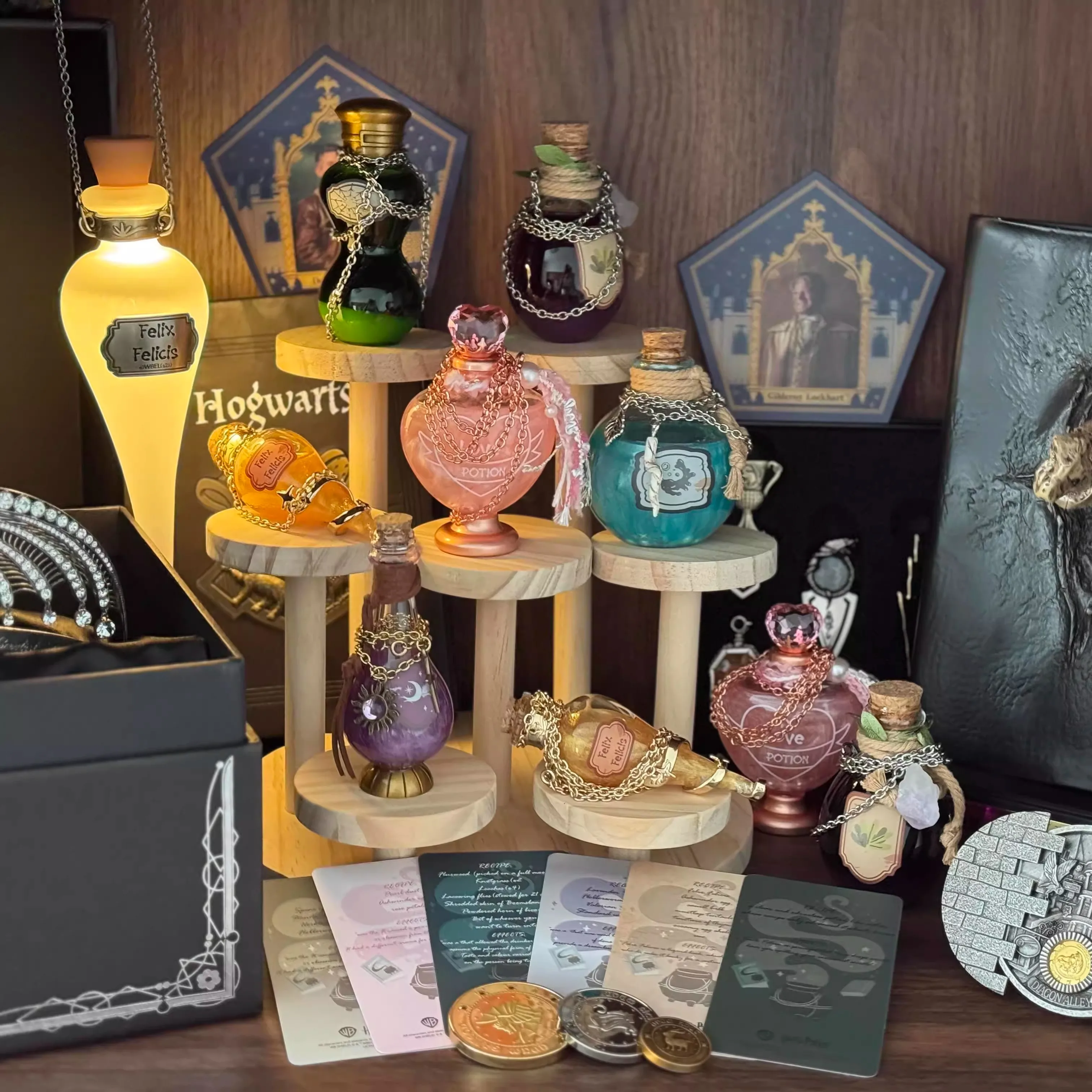 Nueva caja ciega de poción Original de Harry Potter, borradores mágicos, botellas de poción Skele-Gro Felix Felicis, regalos de adorno de amor Veritaserum
