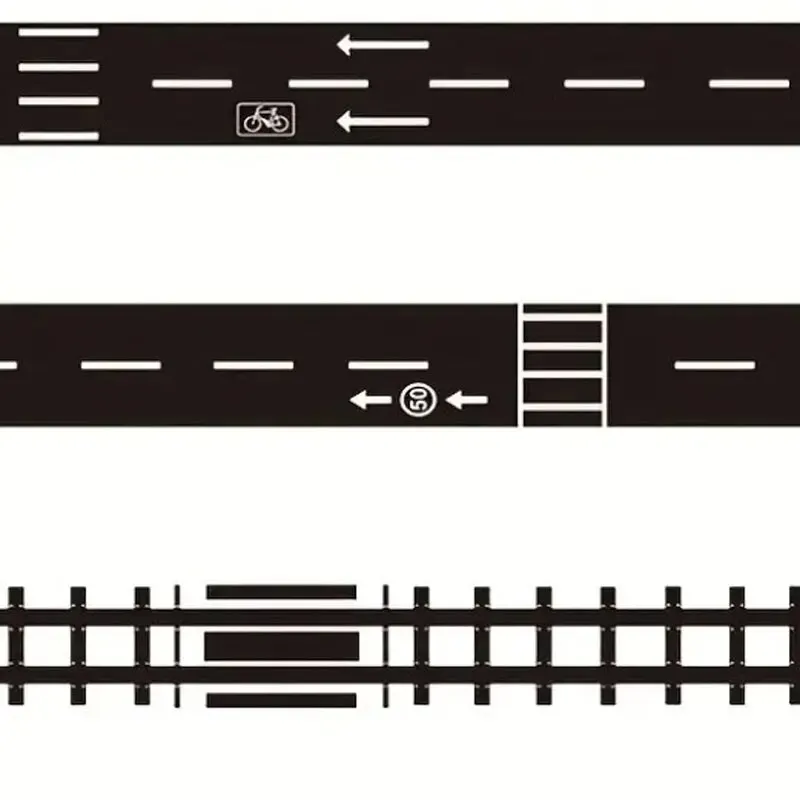 CHILDREN'S Cartoon DIY Road and Rail Traffic Washi Tape Railway Highway Tape