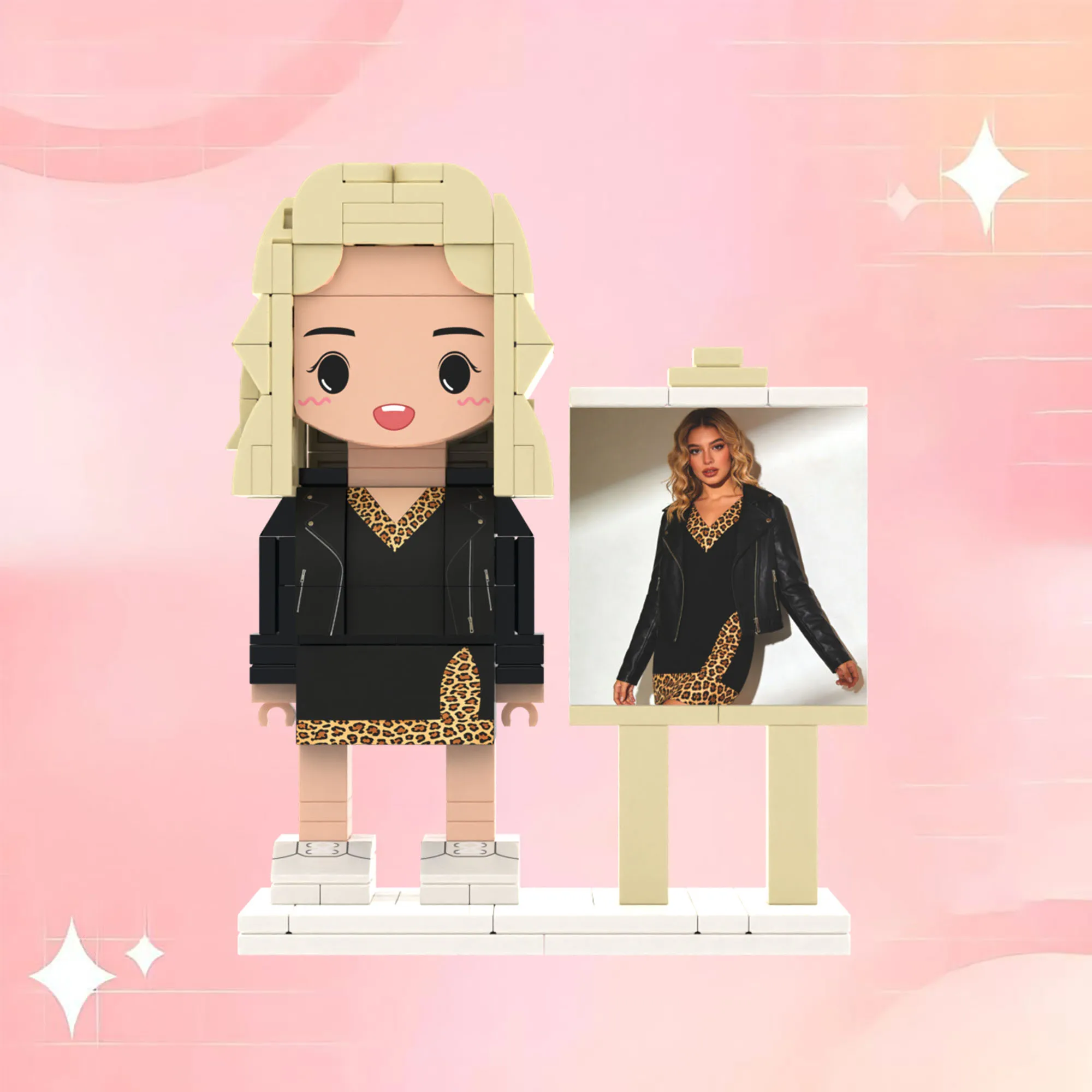 

Миниатюрные строительные блоки: мои индивидуальные кирпичные фигурки, гранулы, персонализация по фото, уникальная фигурка, подарок для одного человека