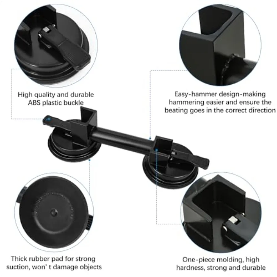 New Floor Gap Fixer Tool Includes Enhanced Suction Cup with Hammer Target and Rubber Mallet for Laminate Floor Gap Repair