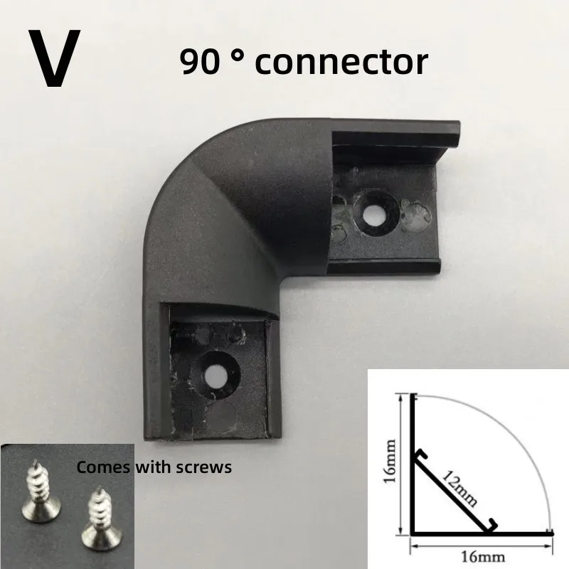 Conector de ângulo de 90/180 graus, ligação de perfil de alumínio em ângulo de LED, conector de perfil em V Conector de perfil em U