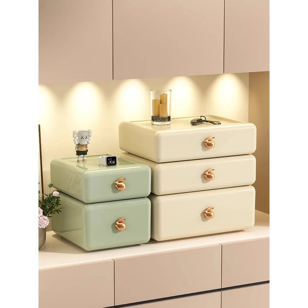 Entry foyer storage box with drawer style multi-layer high-end luxury office desktop decorations, key mask storage box