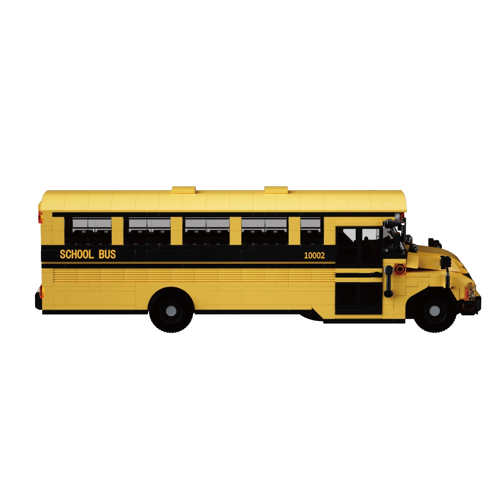 10002 Classic Yellow American School Bus Model 788pcs Building Blocks Kit Assembled Toys for Kid Creativity Birthday Gifts