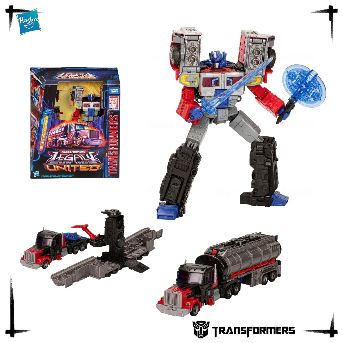 Offizielles Hasbro Transformers G2 Laser Optimus Prime 40th Anniversary Leader Class Sammler-Actionfigur-Modell