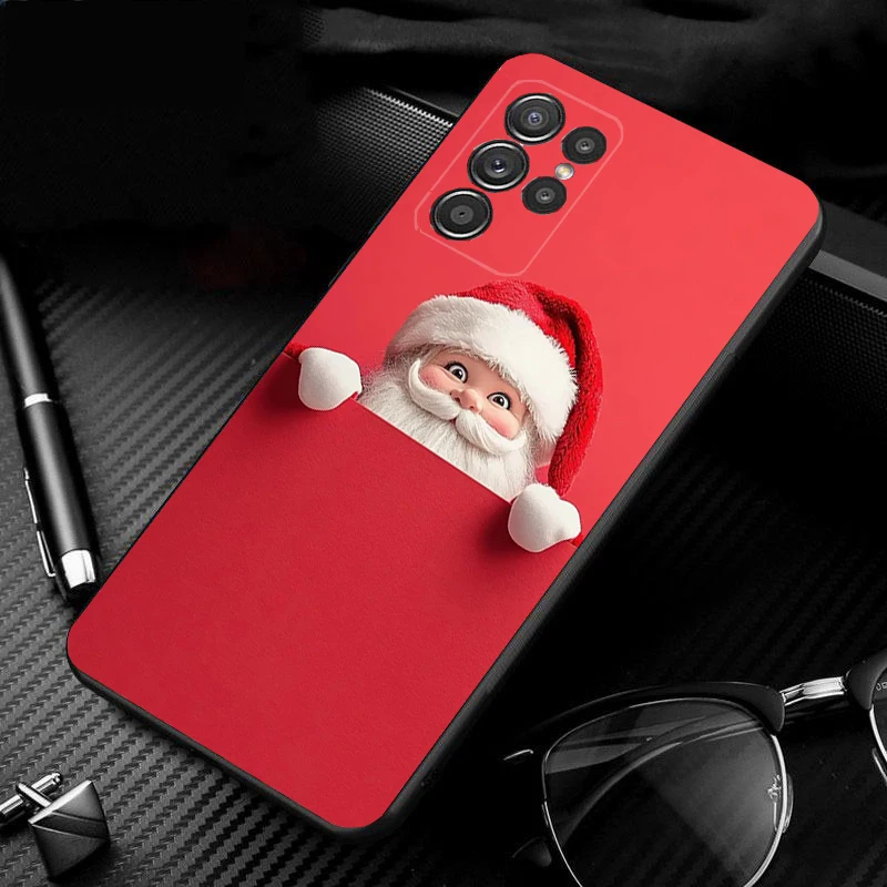 Telefoon Geval Voor Samsung Galaxy S25 S24 S23 S22 S21 Ultra S24 S23 S22 S21 S25 Plus S24 S20 FE Kerstman Kerstboom