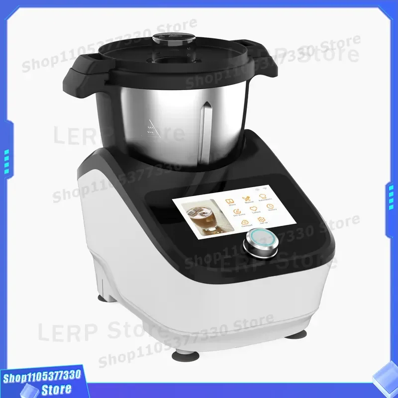 1500W Electric Food Processor with 7 Inch TFT Touch Screen Stainless Steel Bowl 3L Capacity Commercial Shredding Stirring