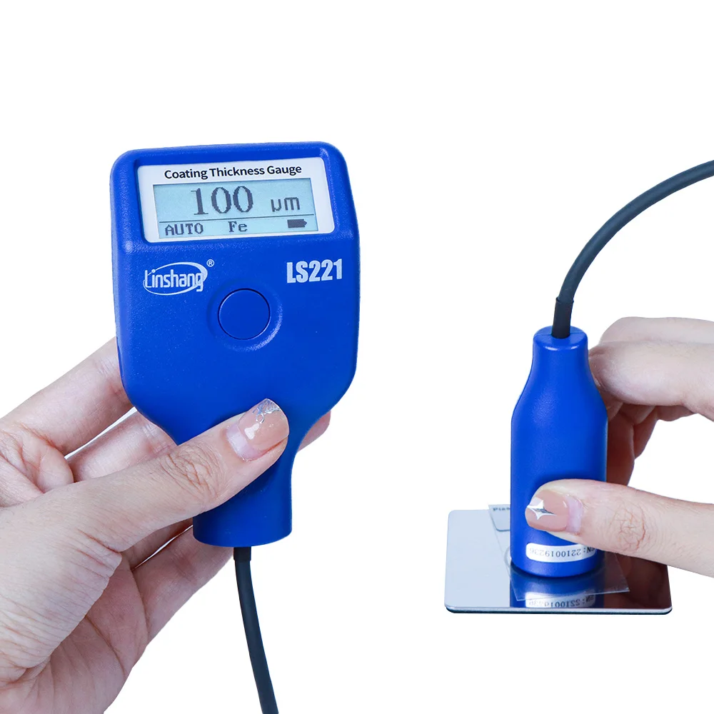 RTS LS221 Fe/NFe External Probe Coating Thickness Measuring Device Digital High Precision   Gauge