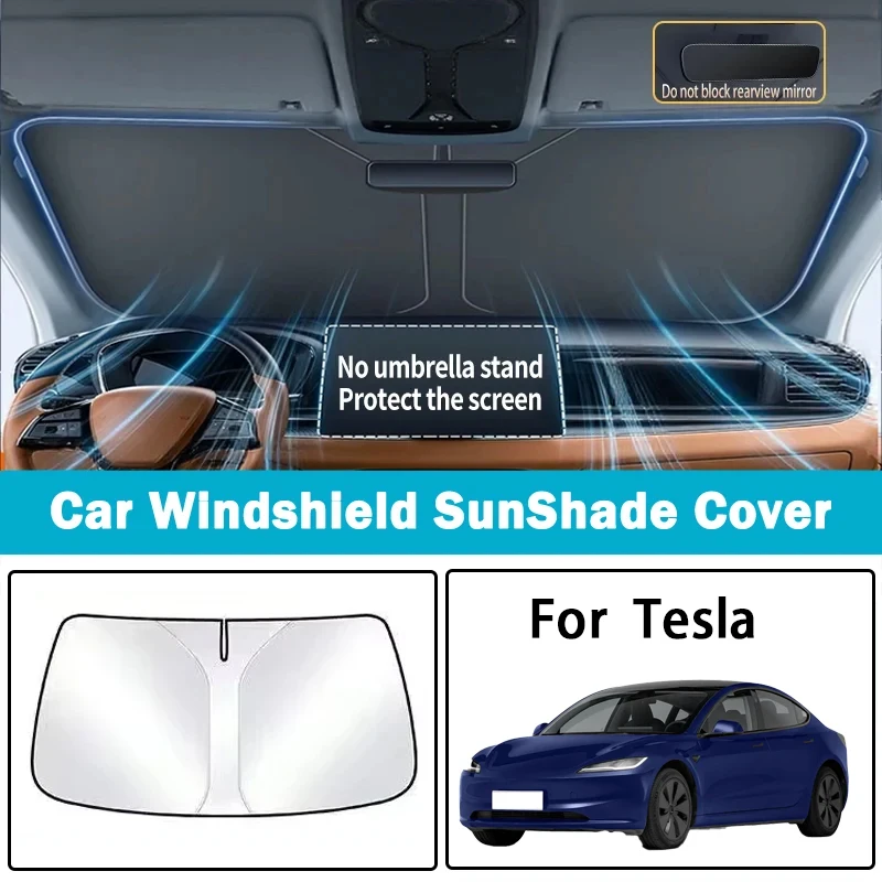 

Suitable for Tesla Model 3/Y/S car sunshade front sunscreen heat insulation parasol sunshade