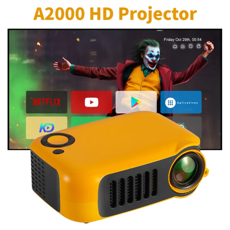 

A2000 Full HD 1080P 3D Laser Android Phone Projector With 1920*1080p Native Resolution 4000 Lumens IR Sensor Projector For Gifts