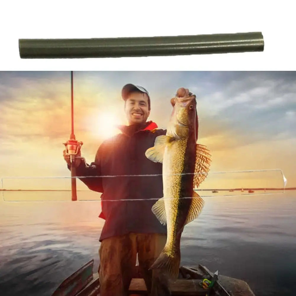 50PCS 1.6mm/2.6mm/3.6mm Rig Tube Matte Rubber Fishing Heat Shrink Tube Portable Replaceable Fishing Hook Line Sleeves