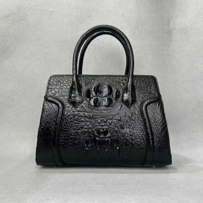 Authentic Alligator Leather Women's Classic Handbag Genuine Crocodile Skin Lady Single Shoulder Bag Female Top-handle Purse Bag