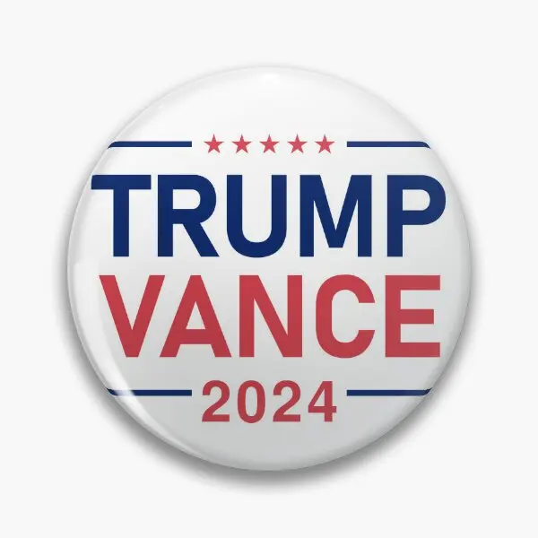 Trump Vance 2024  Soft Button Pin Badge Cartoon Hat Funny Fashion Lover Clothes Women Decor Collar Jewelry Metal Creative Cute