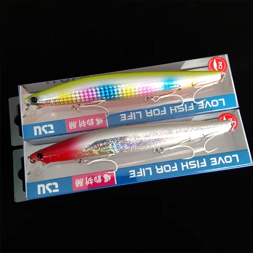 TSURINOYA-señuelo de Pesca de Mar de tungsteno, cebo duro Artificial grande de fundición ultralarga, Minnow STINGER, 140mm, 24g, 2 piezas