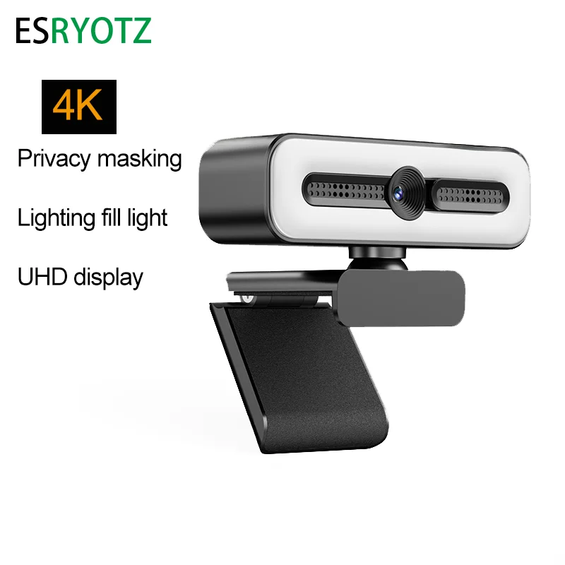 

Веб-камера 4K UHD, потоковая веб-камера 4K/2K/1080p с автофокусом и микрофоном, USB 2,0, вращающаяся веб-камера для ПК, ноутбука, конференц-камеры