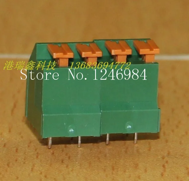 [SA]DECA Taiwan Progressive Alliance 5.0 pitch straight leg 2 green terminal blocks MX732-500M4--50pcs/lot