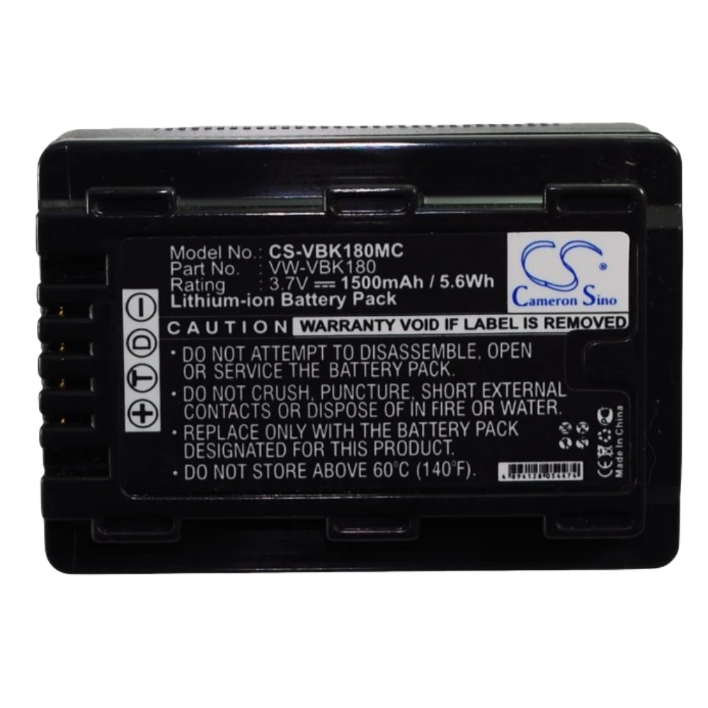 Li-ion Camera Battery for Panasonic,3.7v,1500mAh,SDR-H85 HDC-SD60 HC-V100 SDR-H95,VW-VBK180 VW-VBK180-K