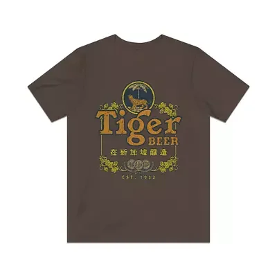 Tiger Beer Singapore 1932 Vintage Men's T-Shirt  Print Pure Cotton Tops Plus Size