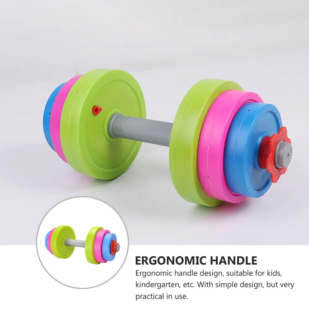 Toddler Outdoor Toys Children's Dumbbell Plastic Barbell for Kindergarten Kids Exercise Aerobic Fitness