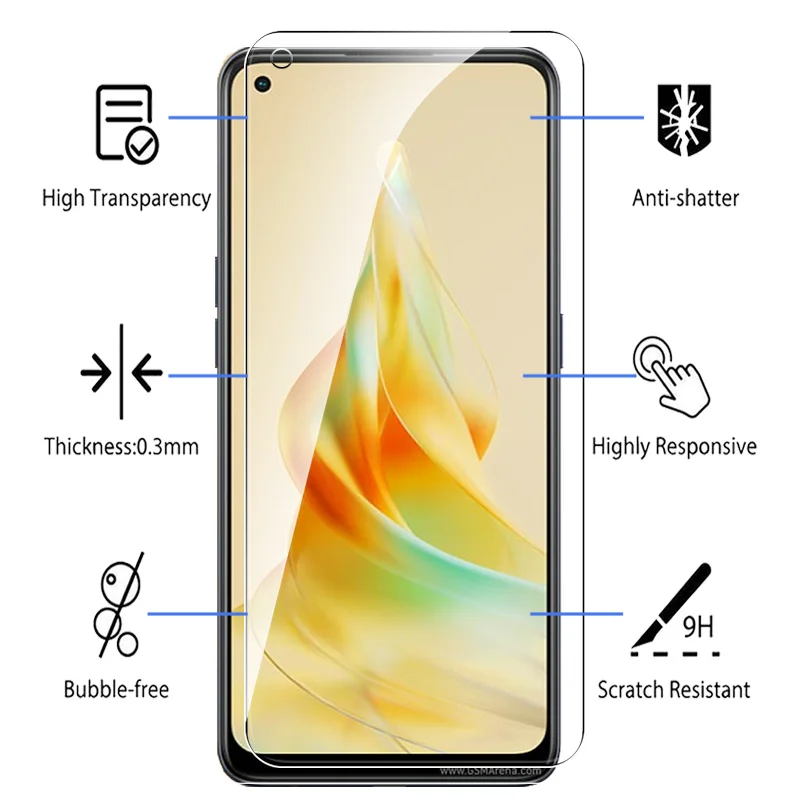 เลนส์กล้องป้องกันหน้าจอแก้วสําหรับ OPPO Reno8 T Reno8T Reno 8 T 8T 4G ป้องกันกระจกนิรภัยฟิล์ม 6.43 นิ้ว